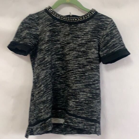 MADEWELL EMBELLISHED NECK TEE SHIRT SIZE XS‎ - Picture 1 of 7